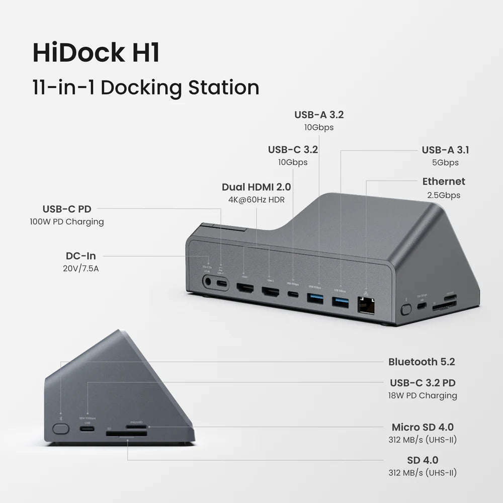 HiDock H1E: ChatGPT-Powered Audio Dock with AI Summary