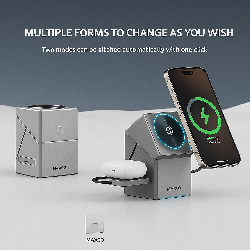 Qi2 Protocol Magnetic Touch Rotating Wireless Charger