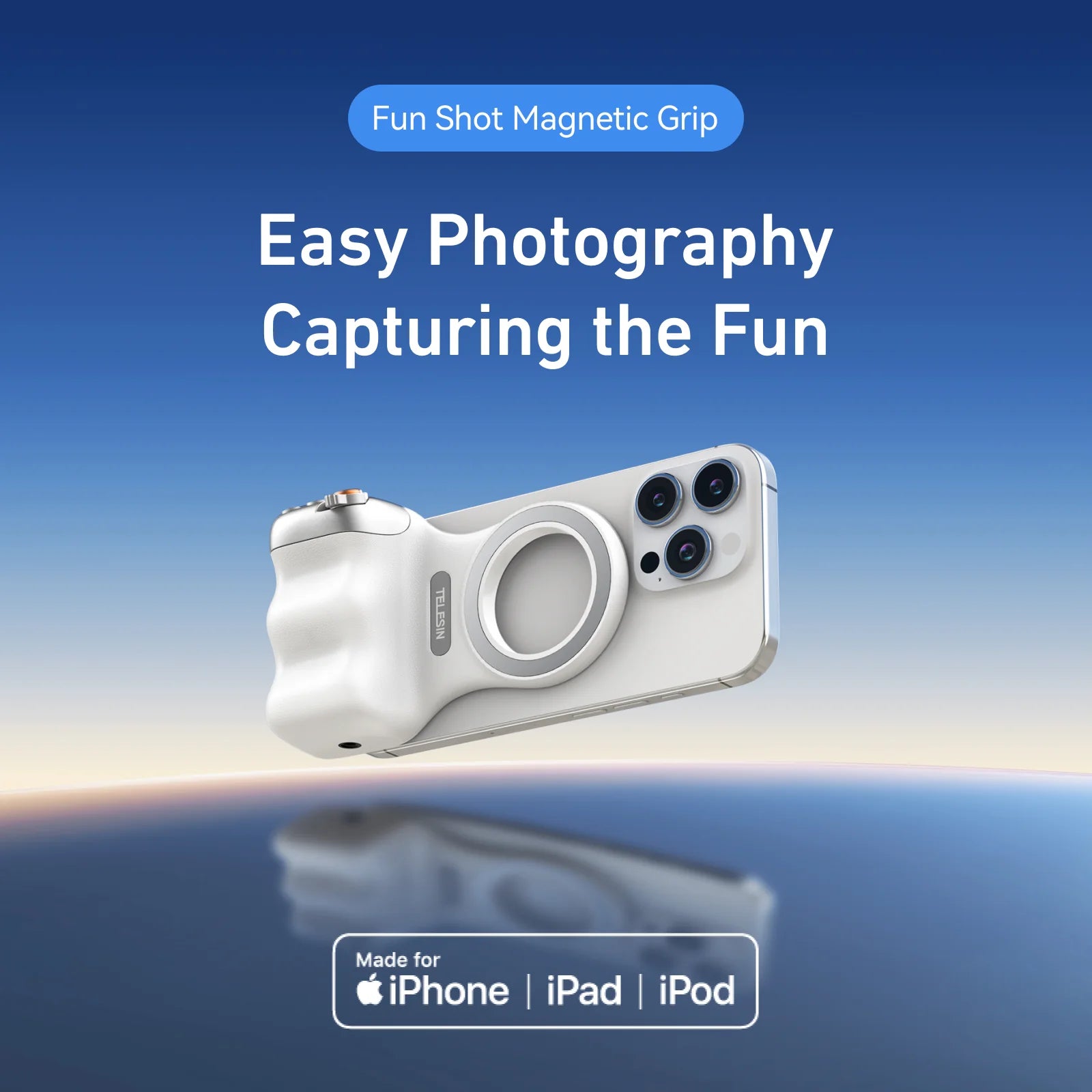 Telesin Fun Shot Magnetic Phone Grip | Shooting Aid for Apple, Xiaomi, OnePlus & More