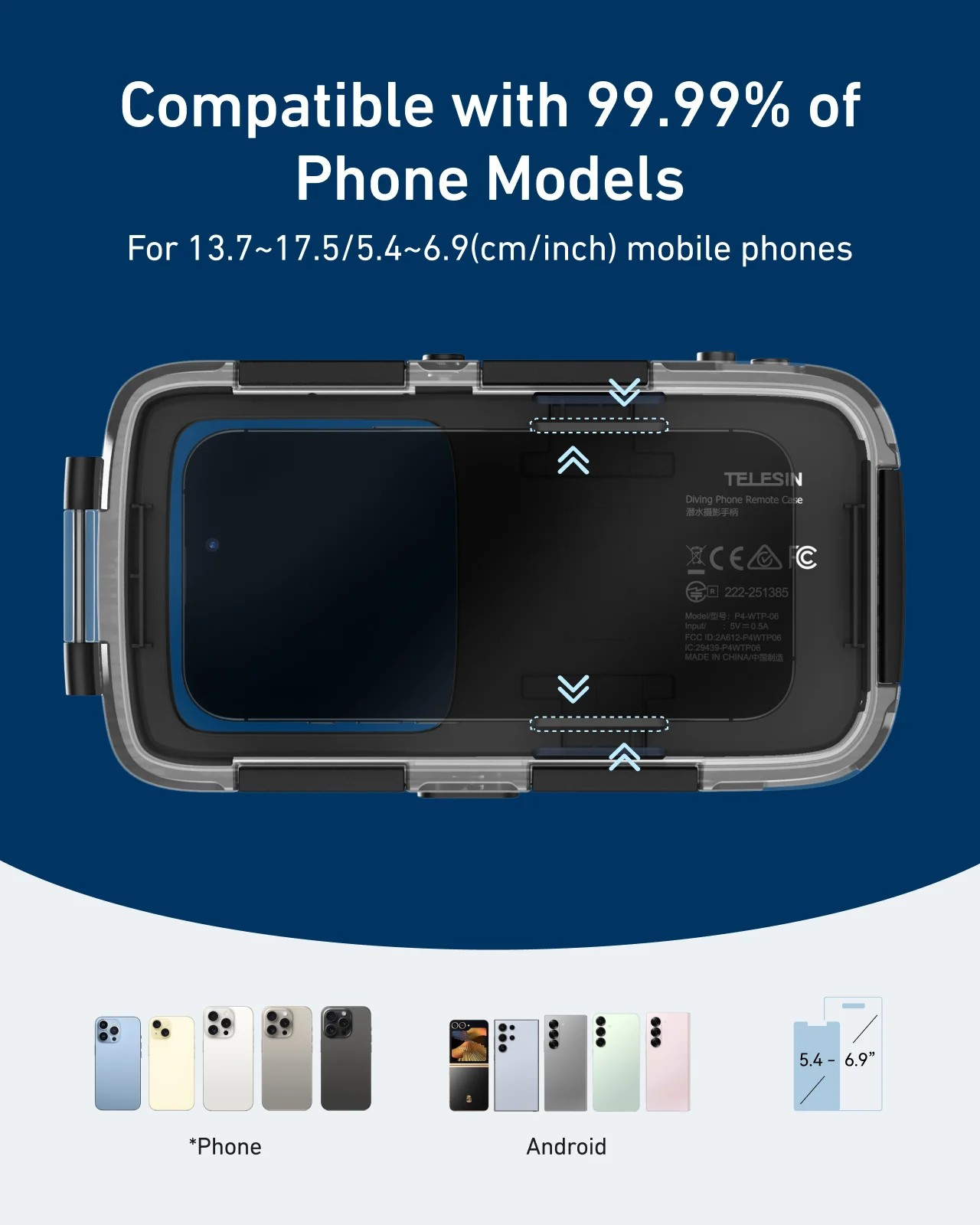 TELESIN Underwater Diving Phone Case